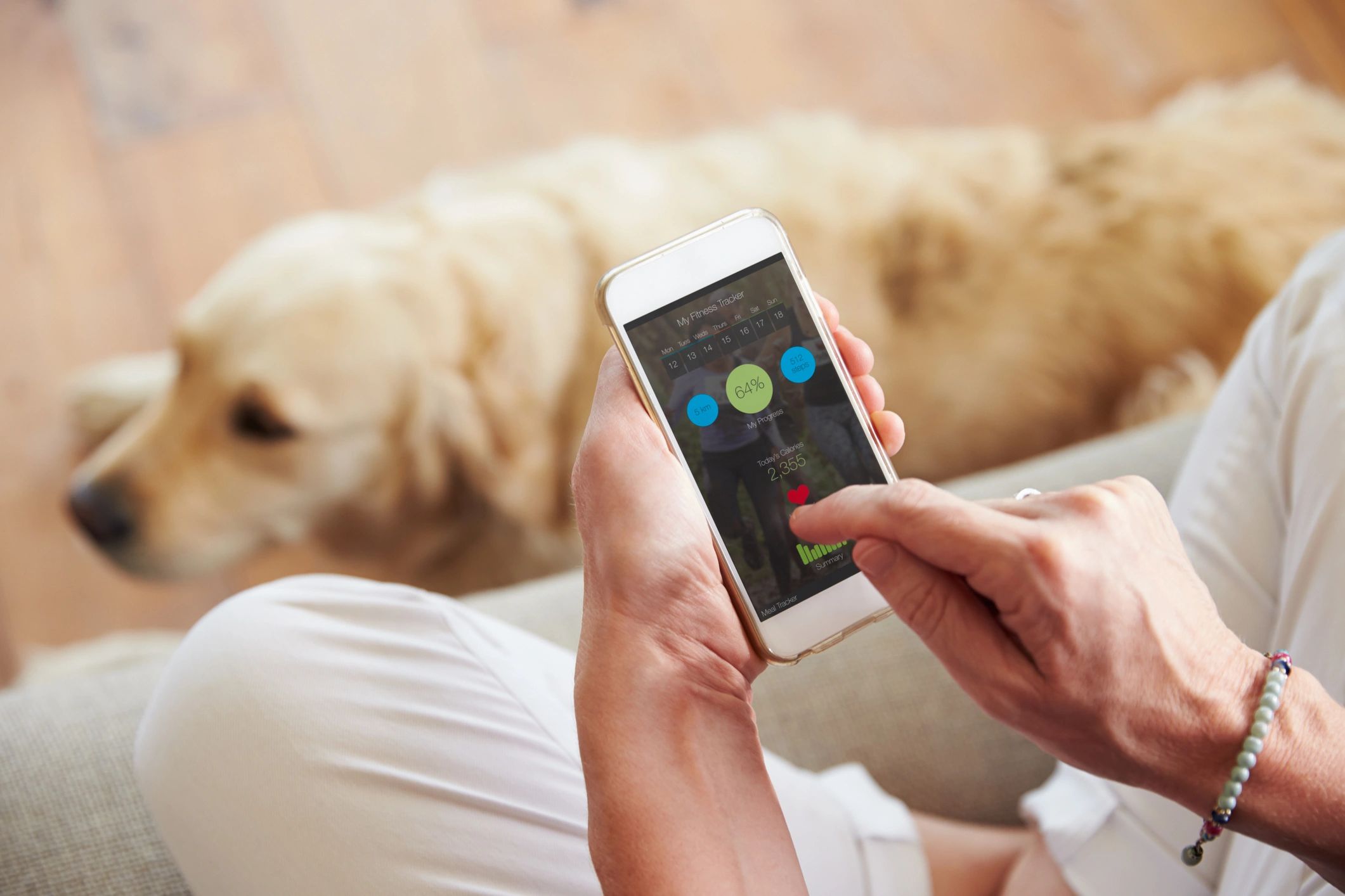 Person reviewing app information on a smartphone